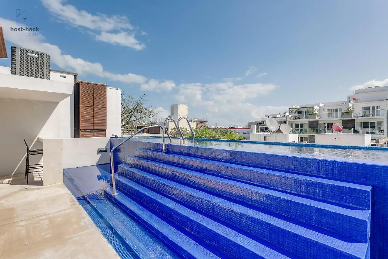 Aptartment With Patio, Rooftop & Pool Close To The Beach - Danzamar 2 Playa del Carmen 0*,